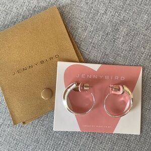 New Jenny Bird Silver Medium Hoop Earrings